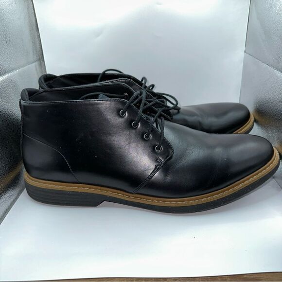 Eastland Shoes Mens 13 Black Landon Chukka Lace-Up Almond Toe Boots - Picture 1 of 12